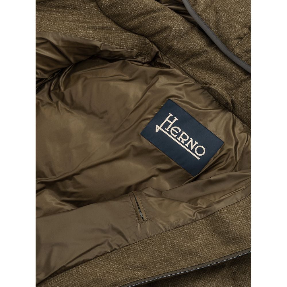 Herno Green Wool Jacket Herno Dark Olive Green