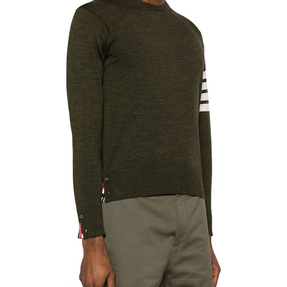 Thom Browne Green Wool Sweater Thom Browne Dark Slate Gray