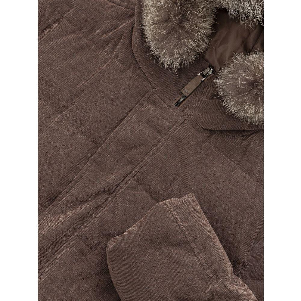 Herno Brown Cotton Jacket Herno Dark Olive Green