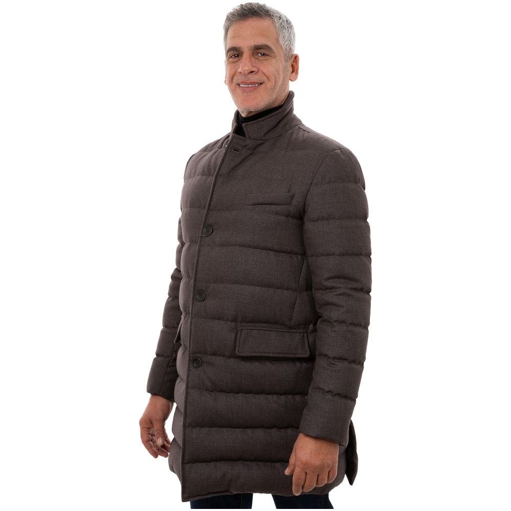 Herno Brown Wool Jacket Herno Dark Slate Gray