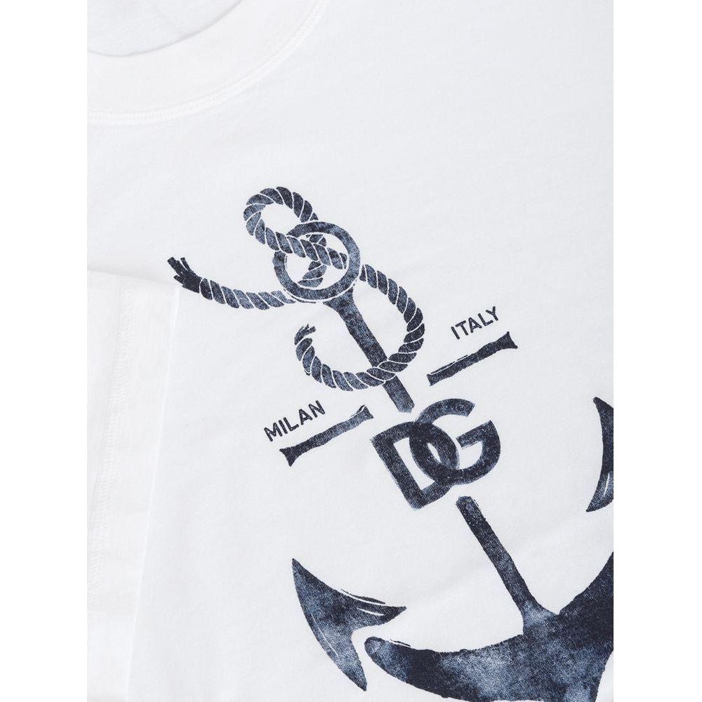 Dolce & Gabbana White Cotton T-Shirt Dolce & Gabbana Lavender