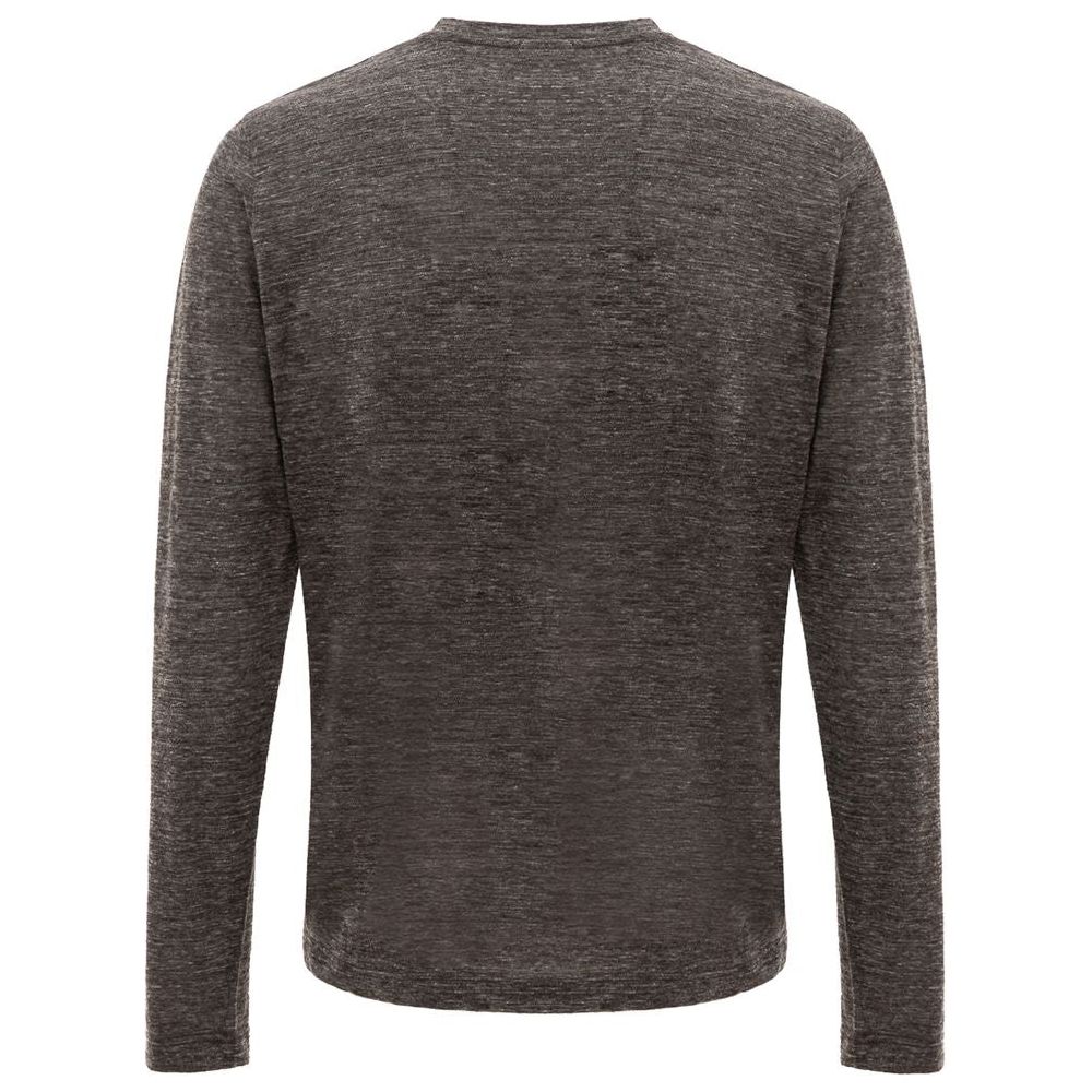 Corneliani Gray Wool T-Shirt Corneliani Dark Slate Gray