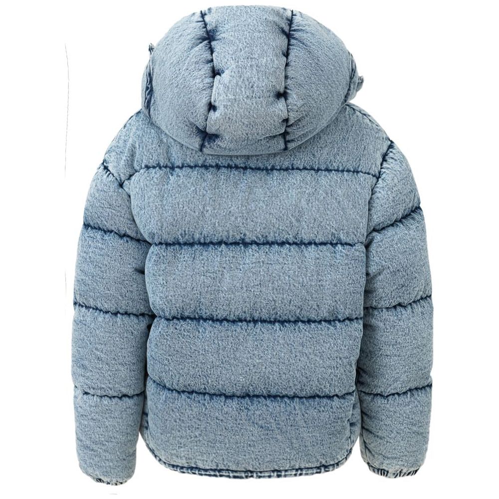Miu Miu Blue Polyester Jackets & Coat Miu Miu Light Slate Gray