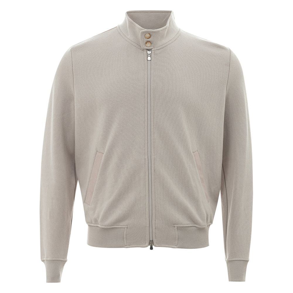 Gran Sasso Beige Cotton Cardigan for Men Gran Sasso Dark Gray