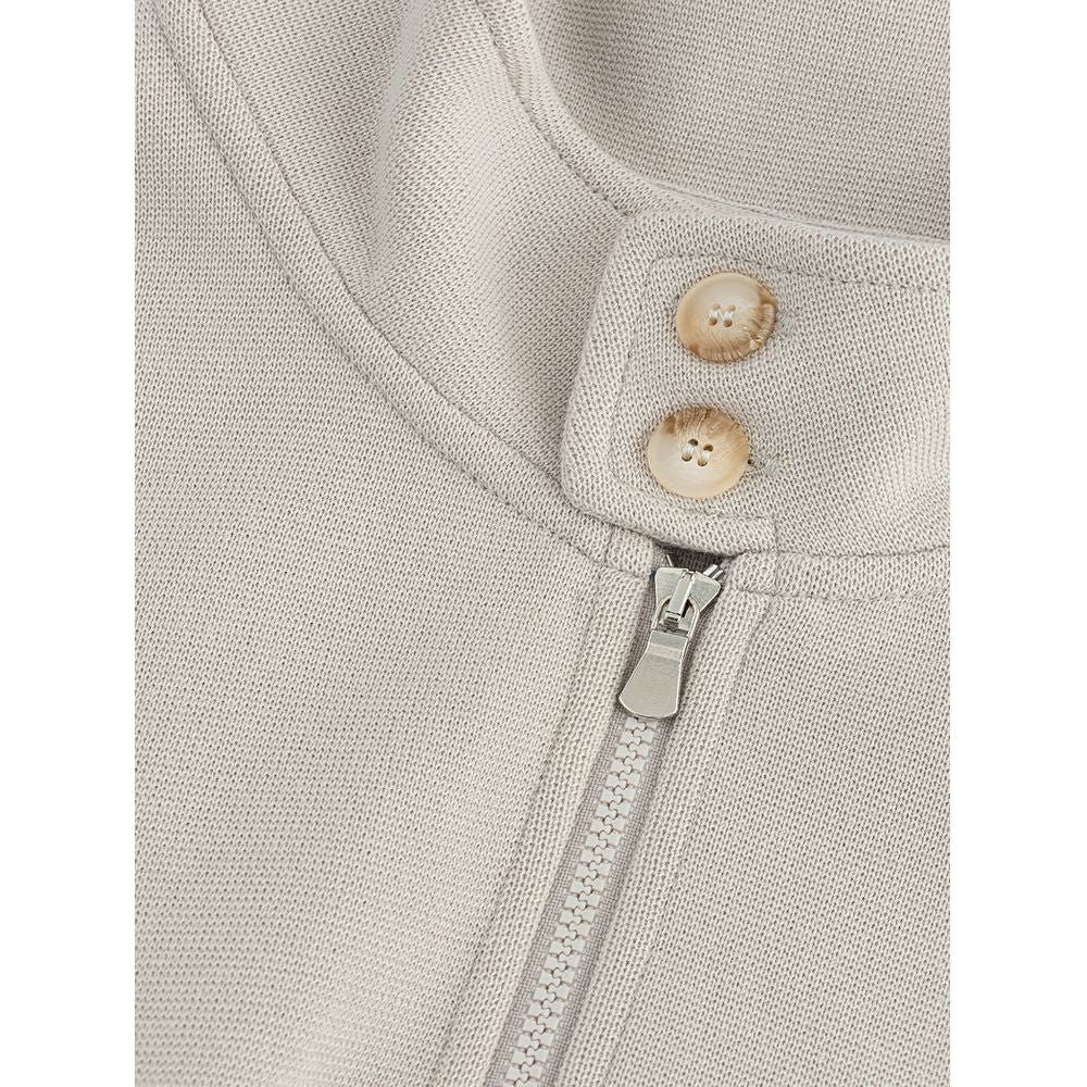 Gran Sasso Beige Cotton Cardigan for Men Gran Sasso Gray