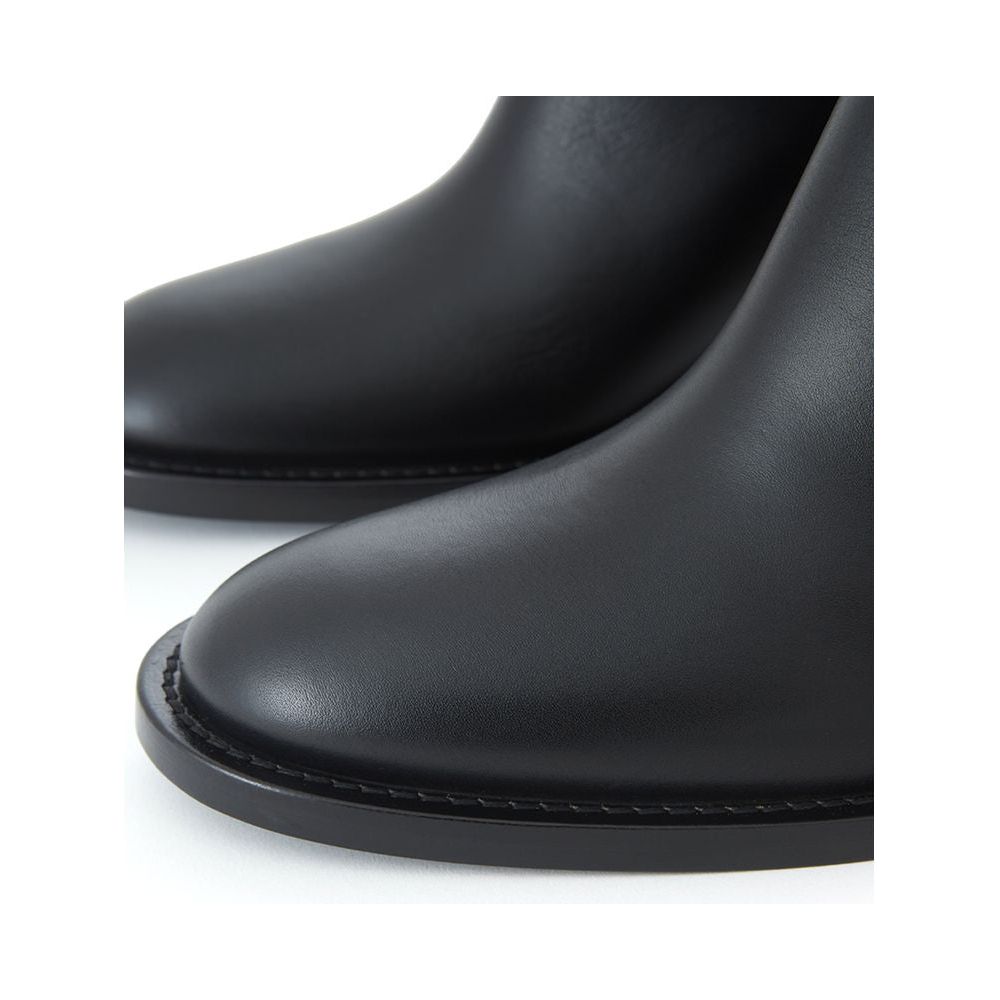 Burberry Black Leather Boot Burberry Dark Slate Gray