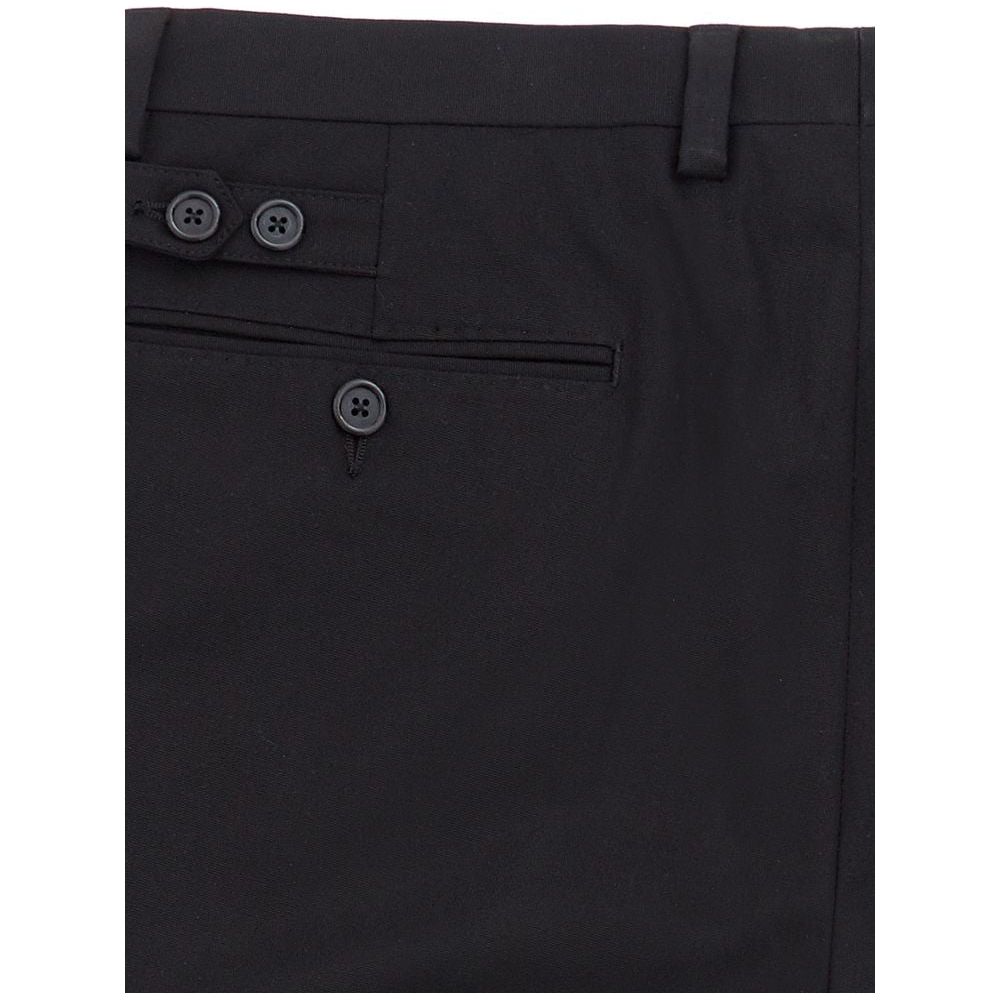 Dolce & Gabbana Elegant Black Cotton Pants for Men Dolce & Gabbana Dark Slate Gray