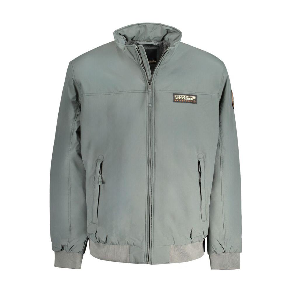 Napapijri Green Polyamide Jacket Napapijri Light Slate Gray