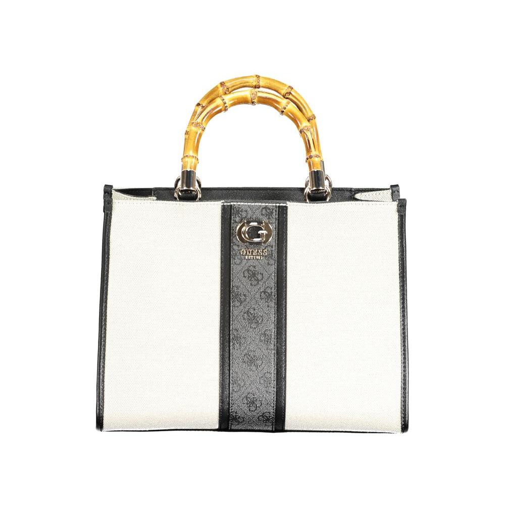 Guess Jeans Black Cotton Handbag Guess Jeans Dark Slate Gray