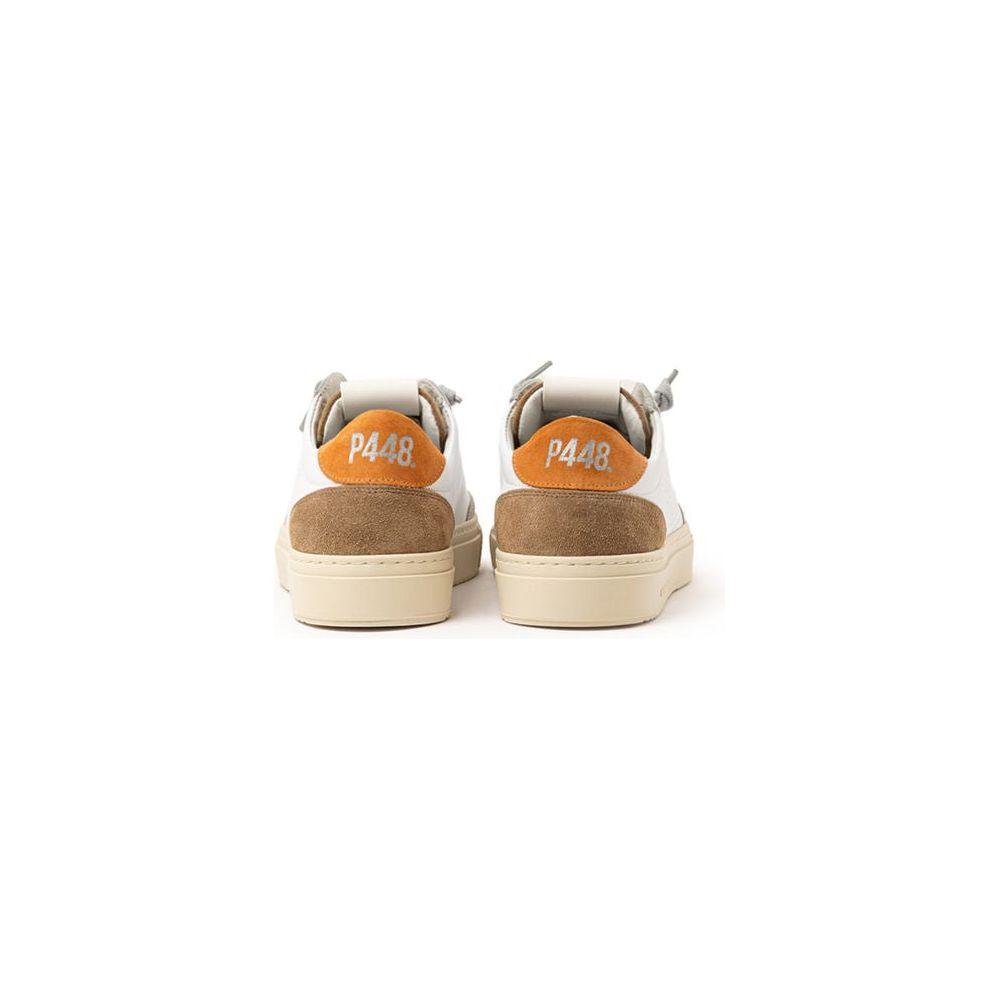 P448 White Leather Sneaker P448 Light Gray
