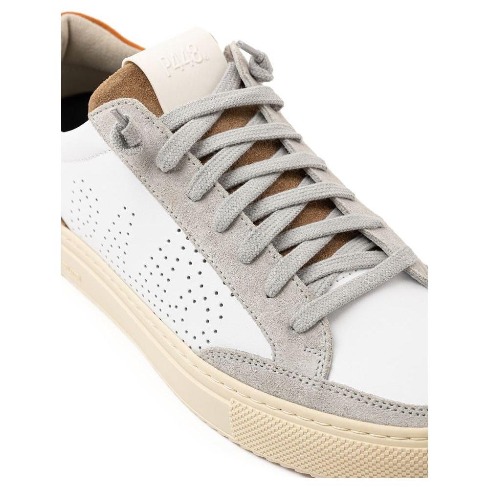 P448 White Leather Sneaker P448 Light Gray