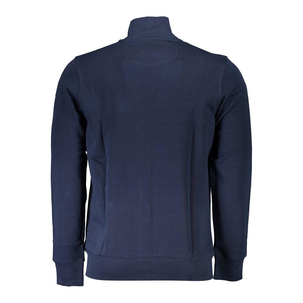 La Martina Blue Cotton Men Sweater La Martina Dark Slate Gray