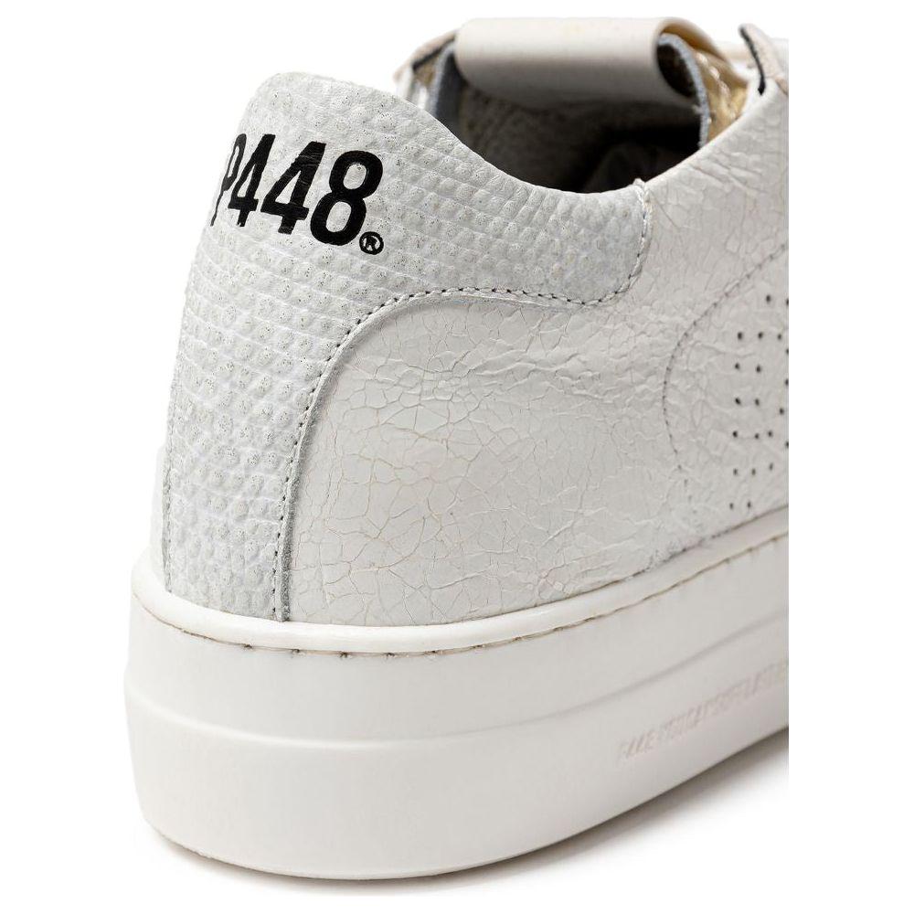 P448 White Leather Sneaker P448 Light Gray
