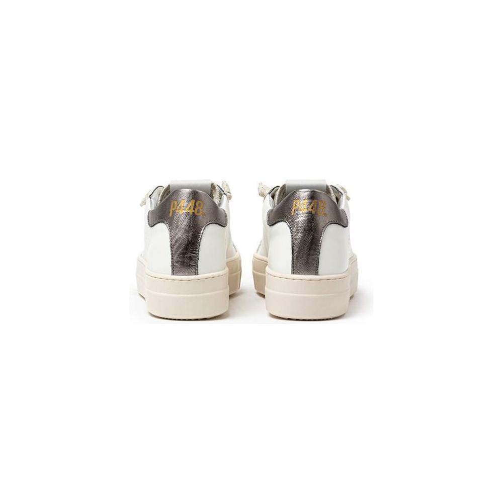 P448 White Leather Sneaker P448 Light Gray