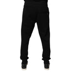Dolce & Gabbana Black Cotton Mid Waist Jogger Sweatpants Pants PAN75500-44