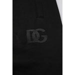 Dolce & Gabbana Black Cotton Mid Waist Jogger Sweatpants Pants PAN75500-44