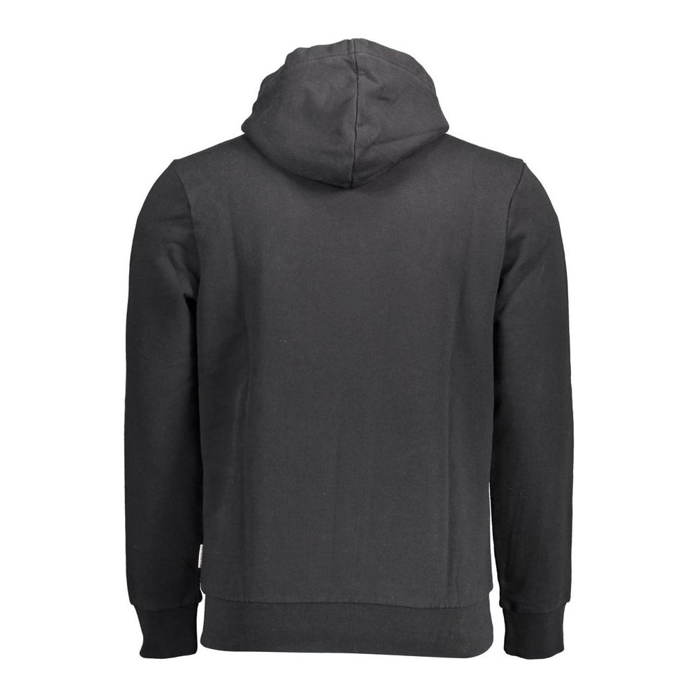 Napapijri Black Cotton Men Sweater Napapijri Dark Slate Gray