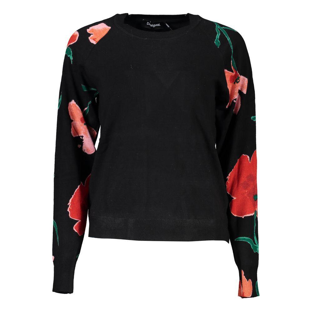 Desigual Chic Contrast Crew Neck Sweater Desigual Black