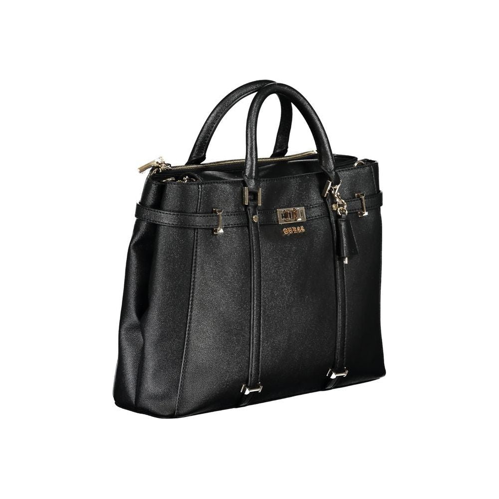 Guess Jeans Black Polyethylene Handbag Guess Jeans Dark Slate Gray