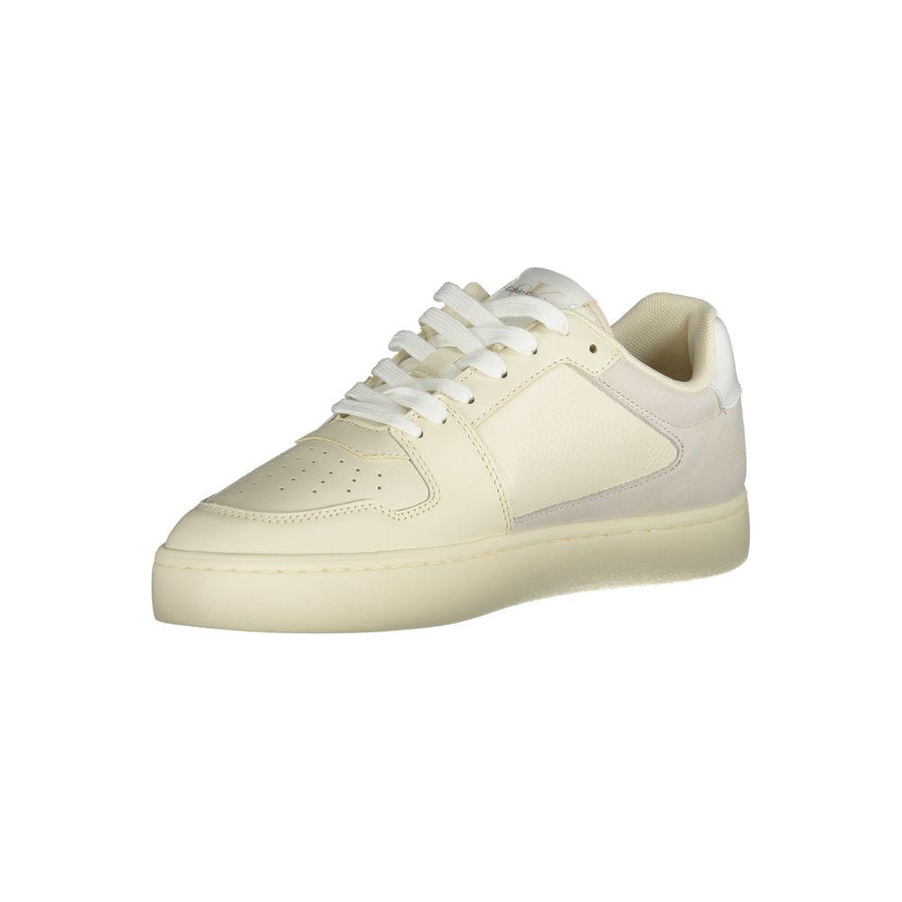 Calvin Klein White Polyethylene Men Sneaker Calvin Klein Light Gray