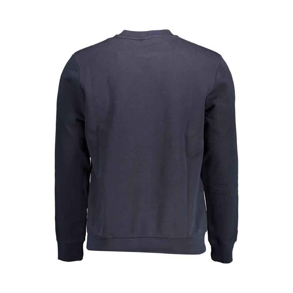 Napapijri Blue Cotton Men Sweater Napapijri Dark Slate Gray