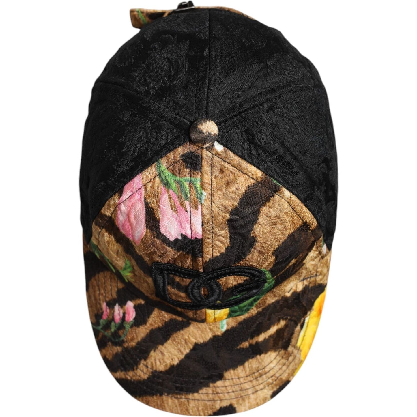 Dolce & Gabbana Multicolor DG Logo Patch 6 Panels Baseball Cap Dolce & Gabbana Dark Khaki