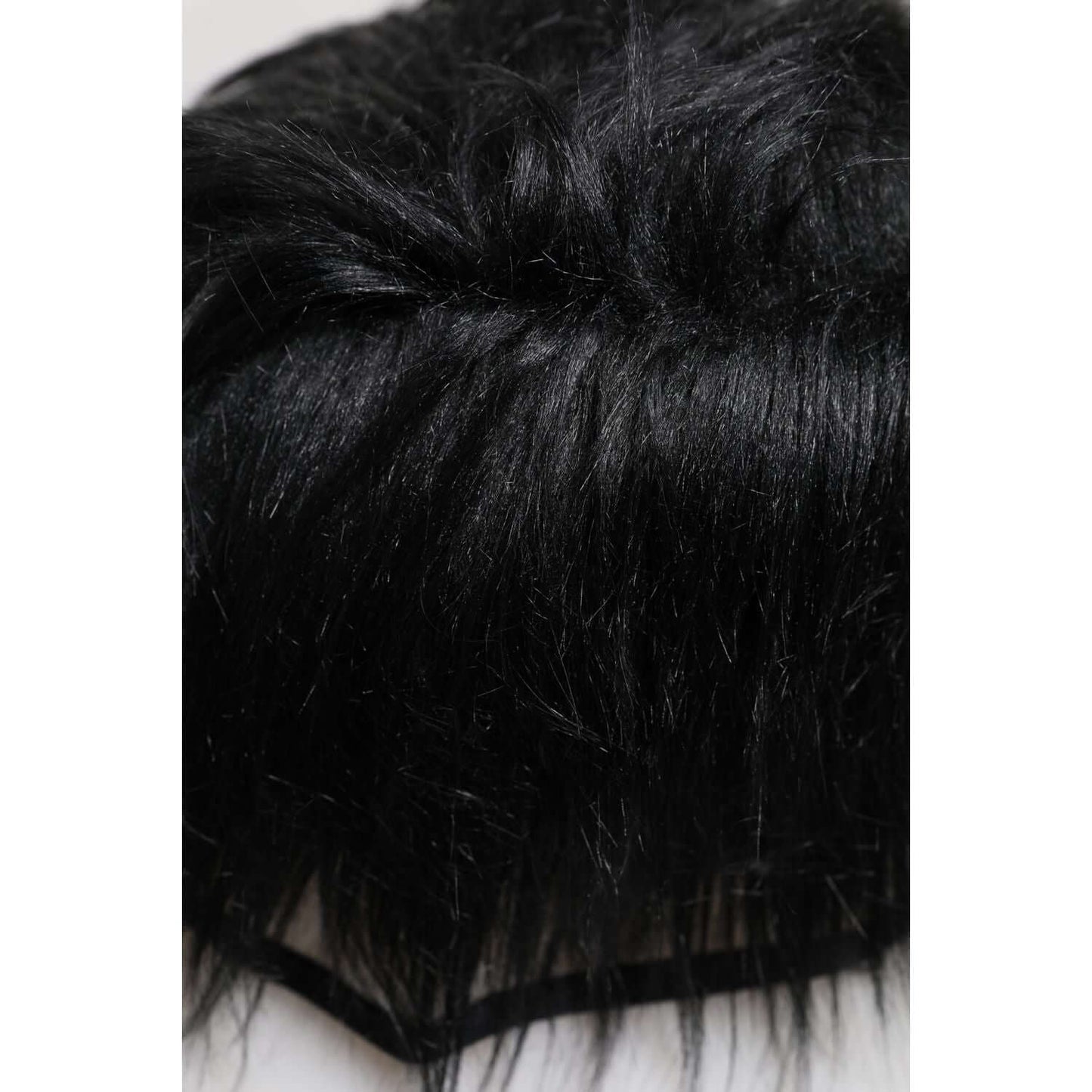 Dolce & Gabbana Black Faux Fur Bucket Hat Dolce & Gabbana Black