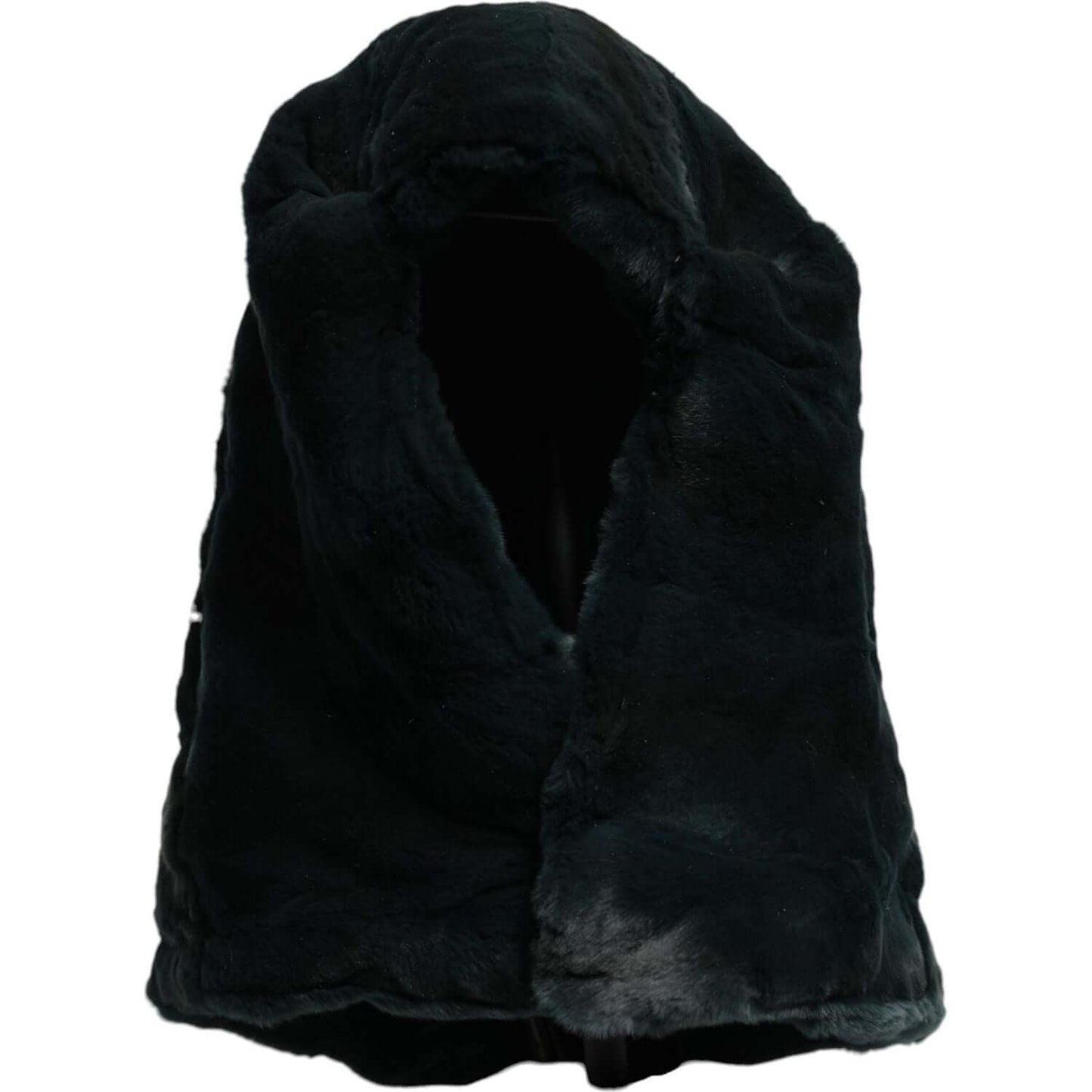 Dolce & Gabbana Black Weasel Fur Womens Beanie Hat Dolce & Gabbana Black