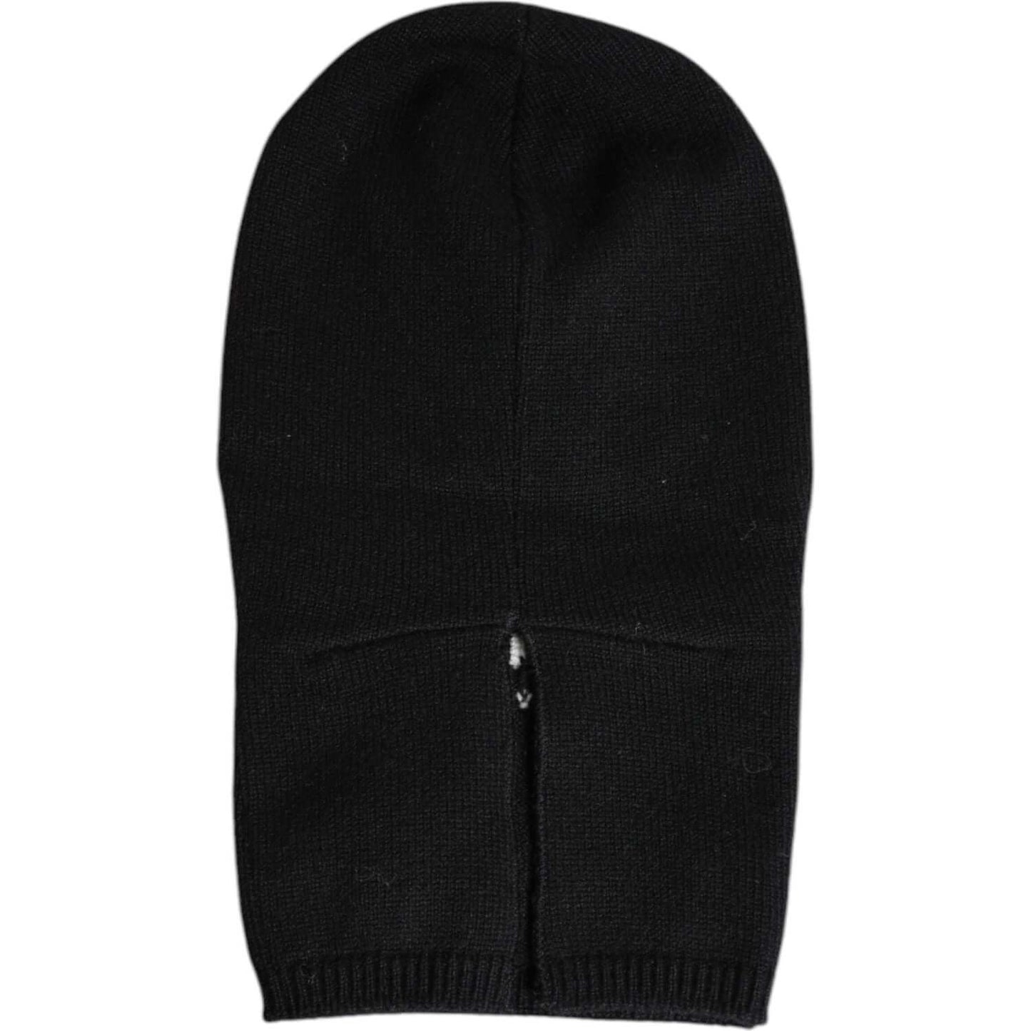 Dolce & Gabbana Black Cashmere Knitted Ski Mask Balaclava Hat Dolce & Gabbana Black