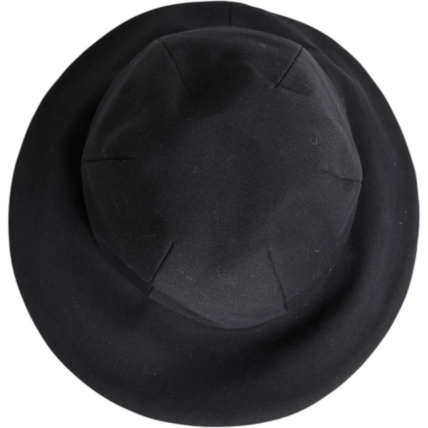 Dolce & Gabbana Black Cotton Wide Brim Bucket Hat Dolce & Gabbana Dark Slate Gray