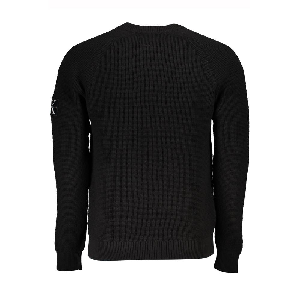 Calvin Klein Sleek Organic Cotton Crew Neck Sweater Calvin Klein Black