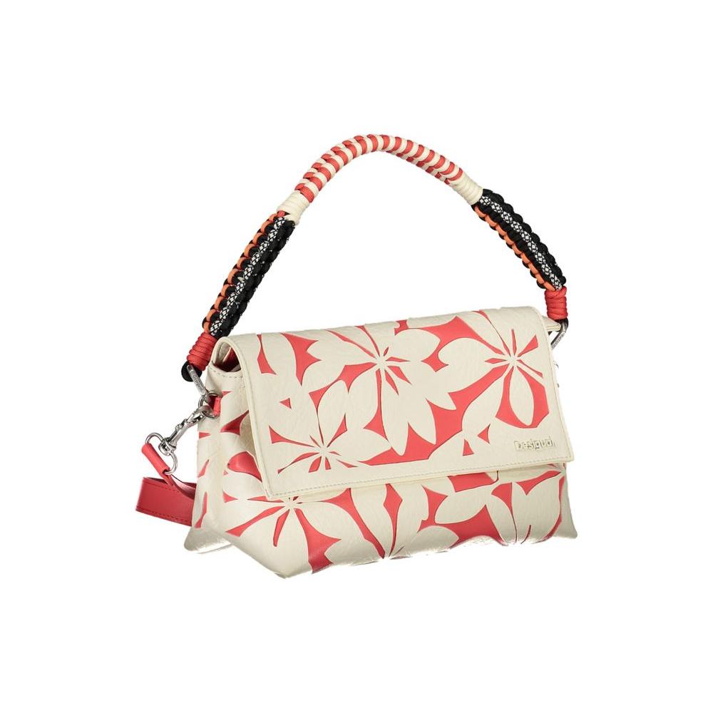 Desigual White Polyethylene Handbag Desigual Light Gray