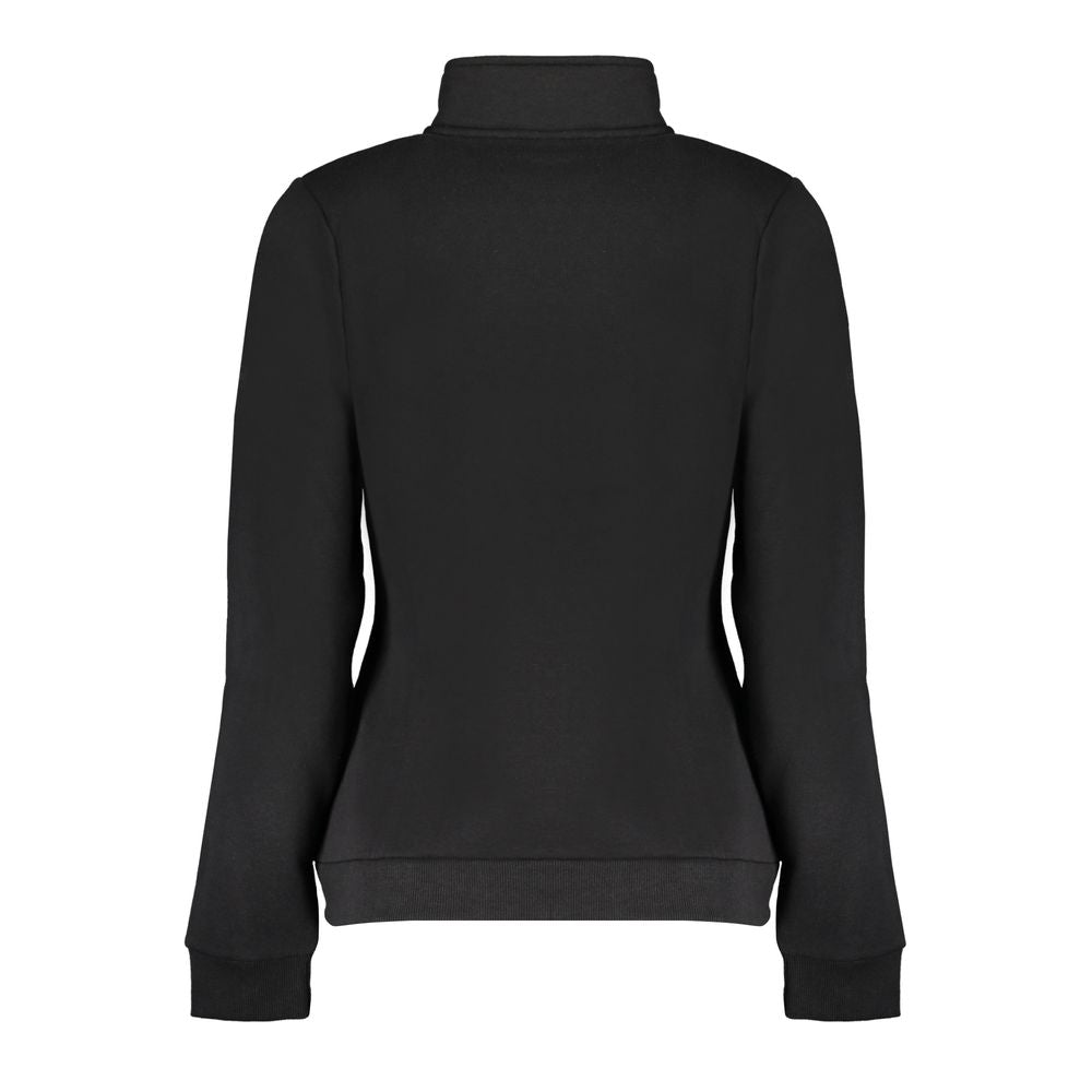 Back view of Norway 1963 black cotton women's sweater featuring long sleeves and a comfortable fit for modern casual style.