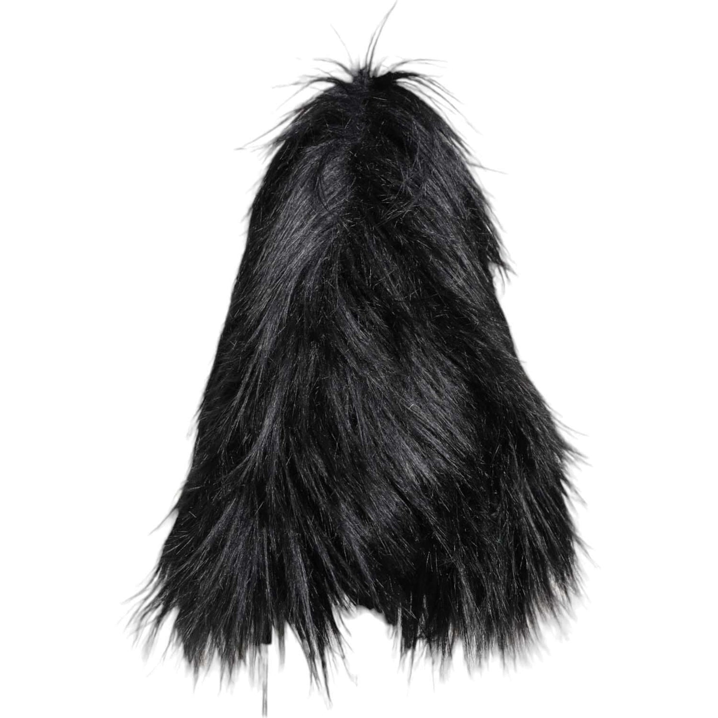 Dolce & Gabbana Black Acrylic Fur Womens Bucket Hat Dolce & Gabbana Black