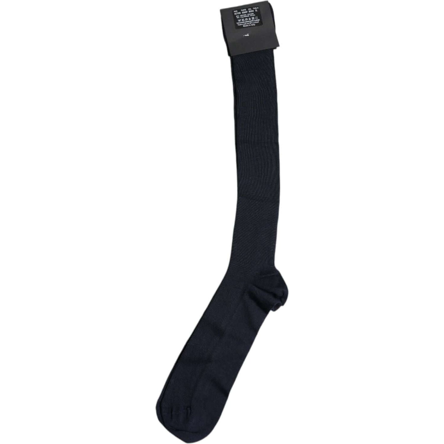 Dolce & Gabbana Black Viscose Logo Over The Calf Socks Dolce & Gabbana Dark Slate Gray