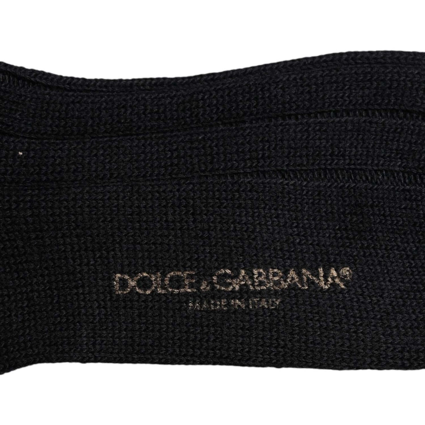 Dolce & Gabbana Black DG Logo Print Over The Calf Socks Dolce & Gabbana Black