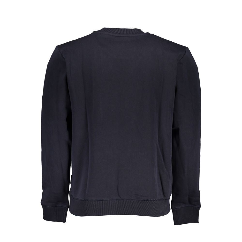 Napapijri Blue Cotton Men Sweater Napapijri Dark Slate Gray
