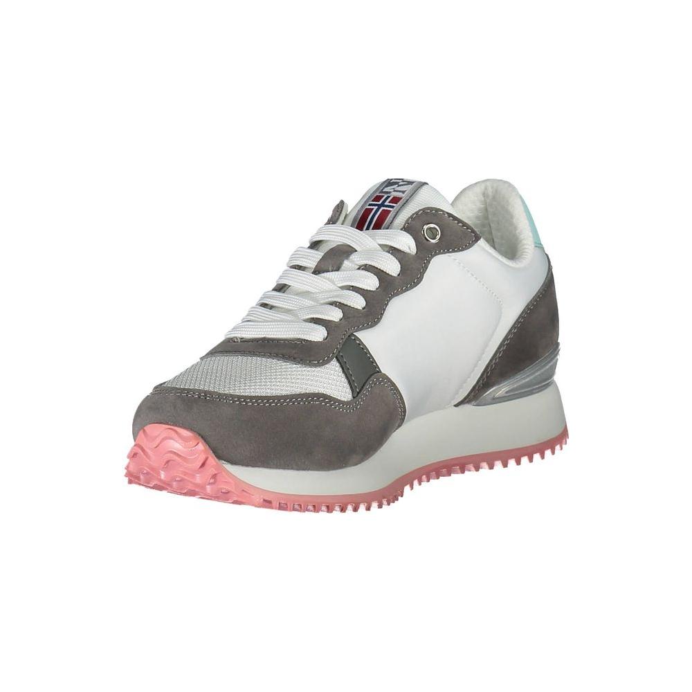 Napapijri White Polyester Women Sneaker Napapijri Gray