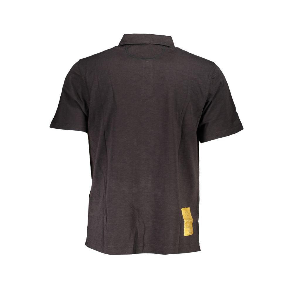 La Martina Elegant Black Cotton Polo Shirt Regular Fit La Martina Dark Slate Gray