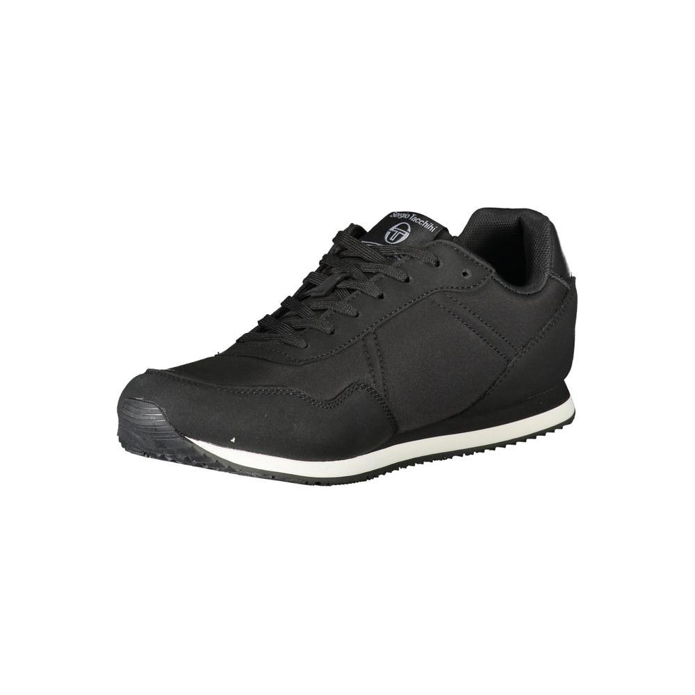 Sergio Tacchini Elegant Black Embroidered Sneakers with Laces Sergio Tacchini Dark Slate Gray