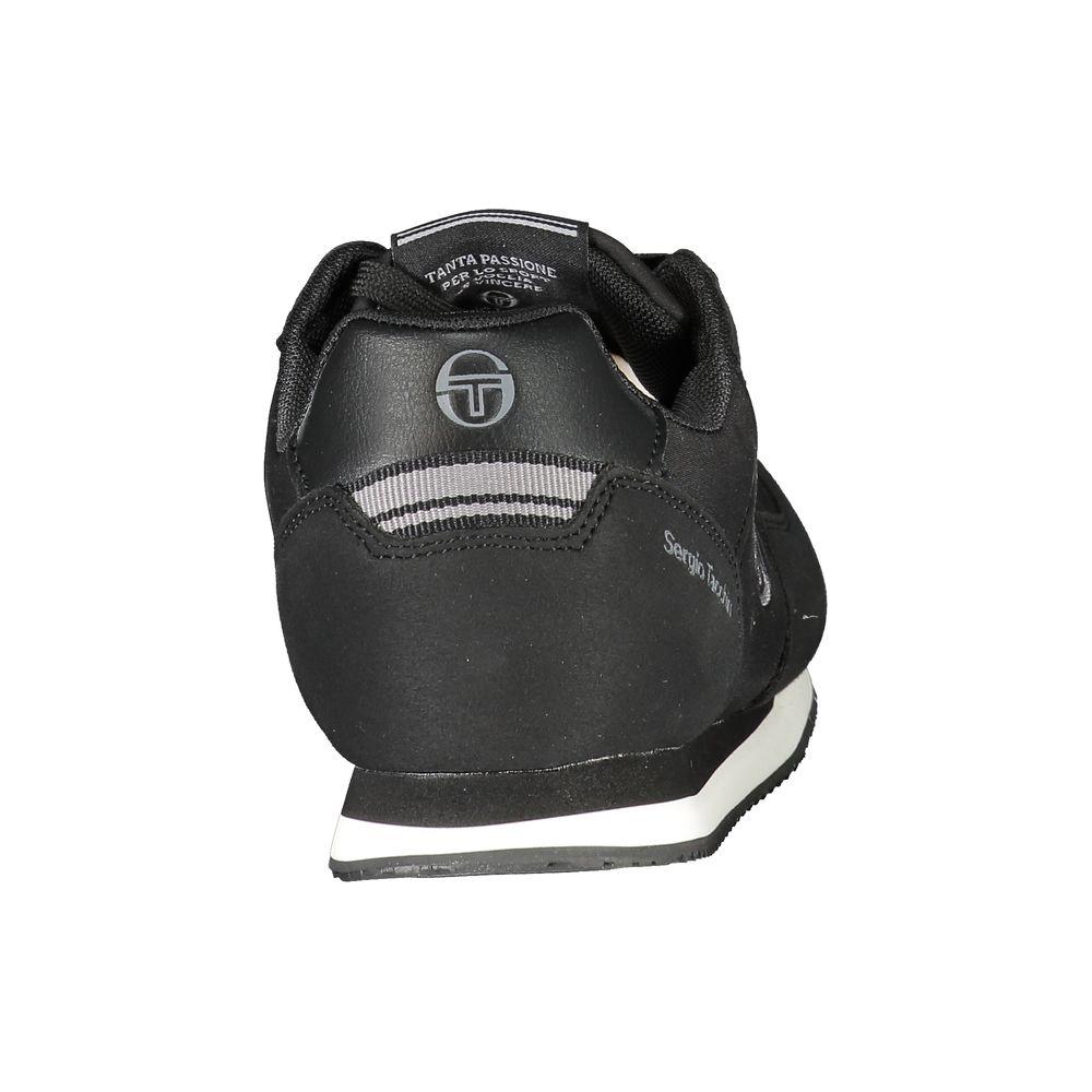 Sergio Tacchini Elegant Black Embroidered Sneakers with Laces Sergio Tacchini Dark Slate Gray