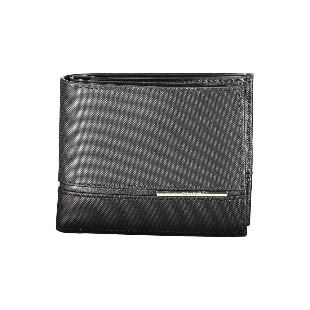 Calvin Klein Black Leather Men Wallet Calvin Klein Dark Slate Gray