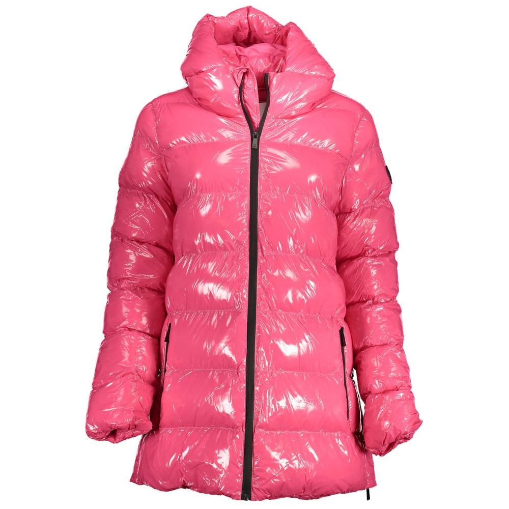 U.S. POLO ASSN. Pink Polyester Women’s Jacket with Hood and Pockets, Casual Chic Style
