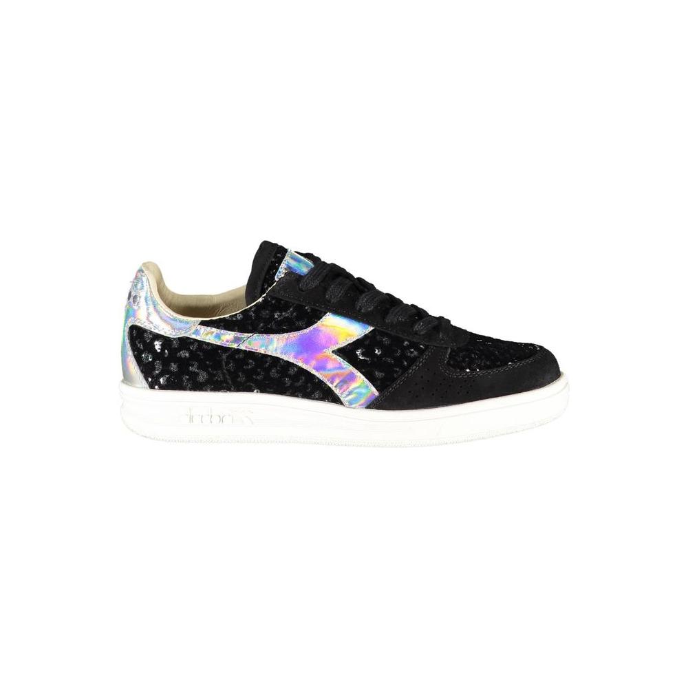 Diadora Black Leather Womens Sneaker Diadora Black