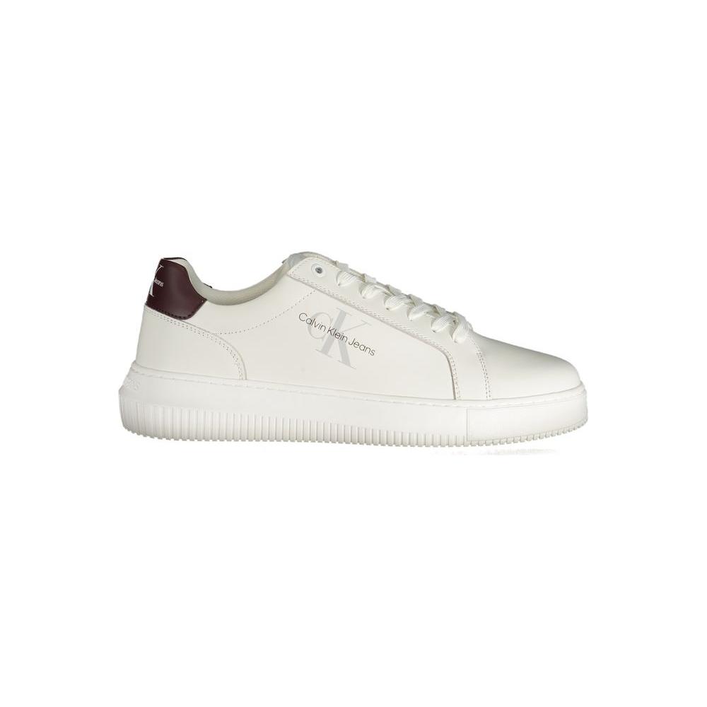 Calvin Klein White Polyester Sneaker Calvin Klein Light Gray