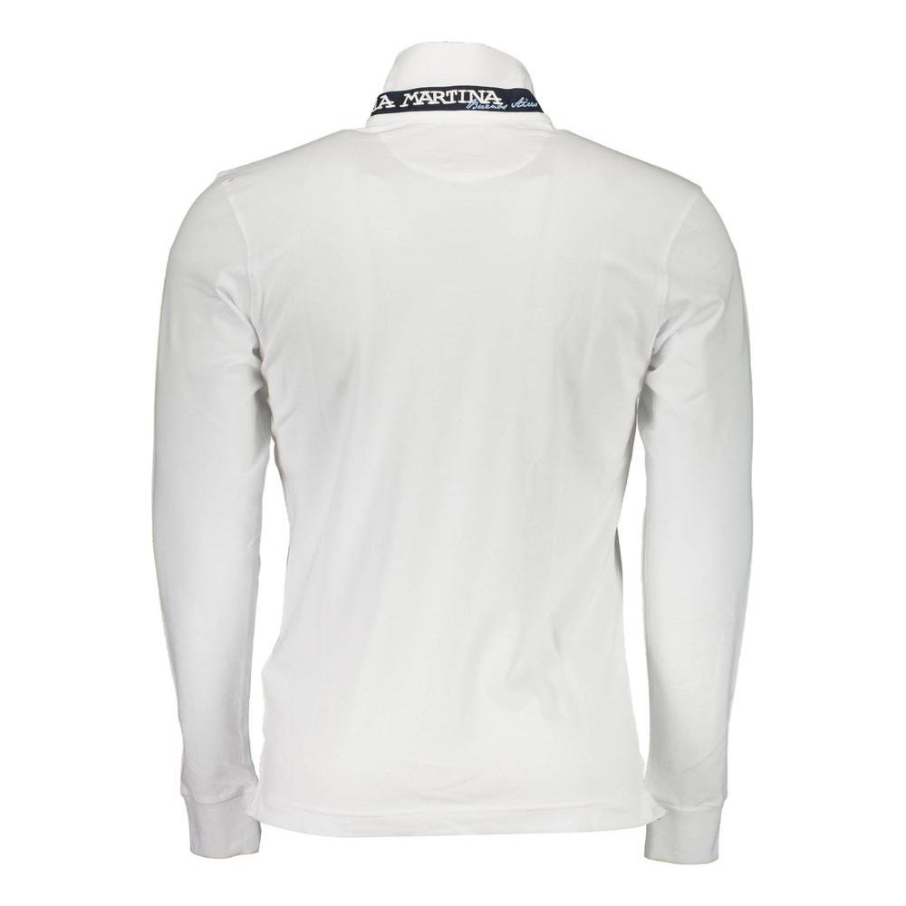 La Martina Elegant Slim Fit Polo with Embroidery Details La Martina Light Gray