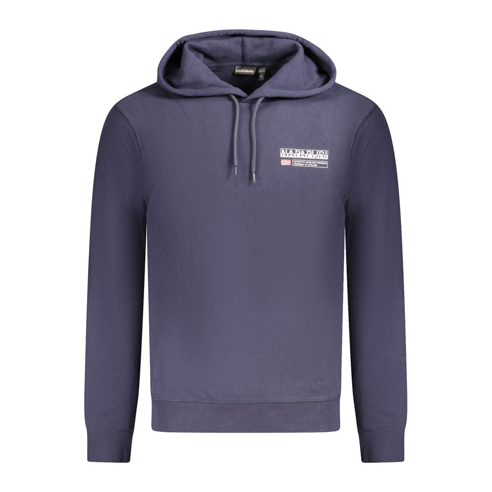 Napapijri Blue Cotton Men Sweater Napapijri Dim Gray