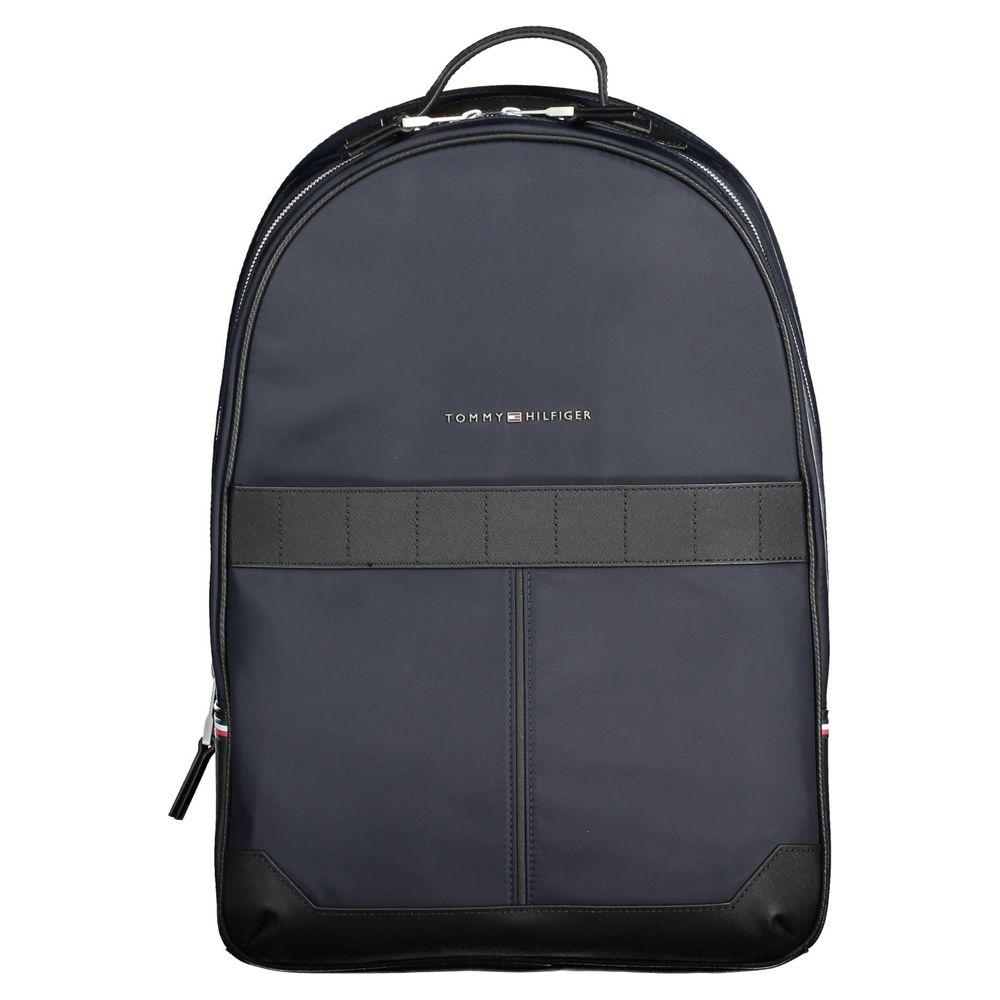 Tommy Hilfiger Blue Polyester Men Backpack Tommy Hilfiger Dark Slate Gray