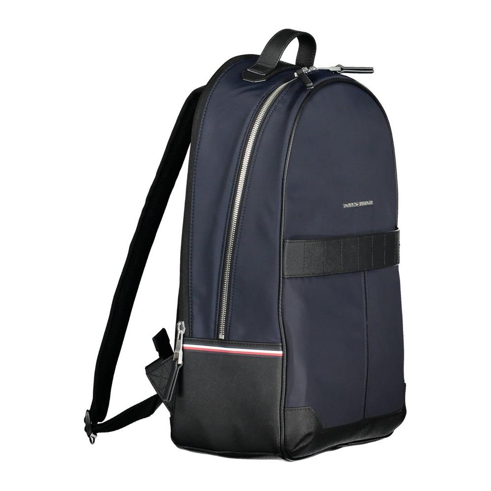 Tommy Hilfiger Blue Polyester Men Backpack Tommy Hilfiger Dark Slate Gray