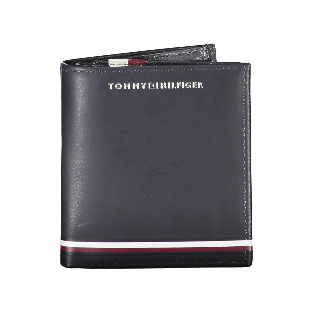 Tommy Hilfiger Blue Leather Men Wallet Tommy Hilfiger Dark Slate Gray
